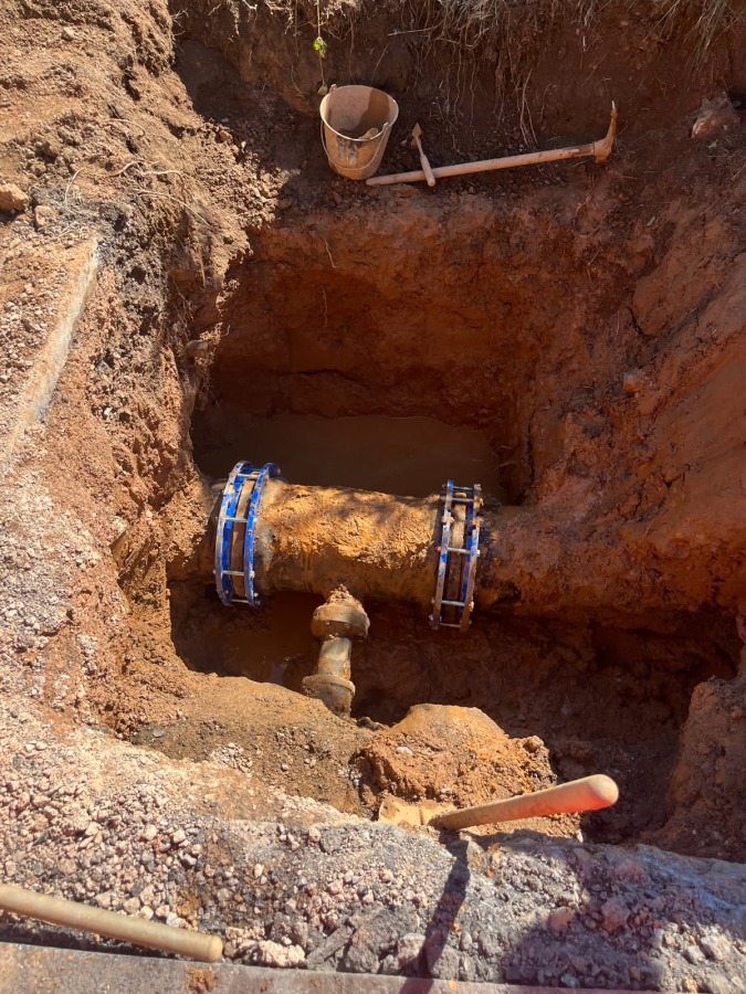 Fuite sur le réseau d'adduction d'eau potable en diamètre 400 - Le jeudi 2 Octore